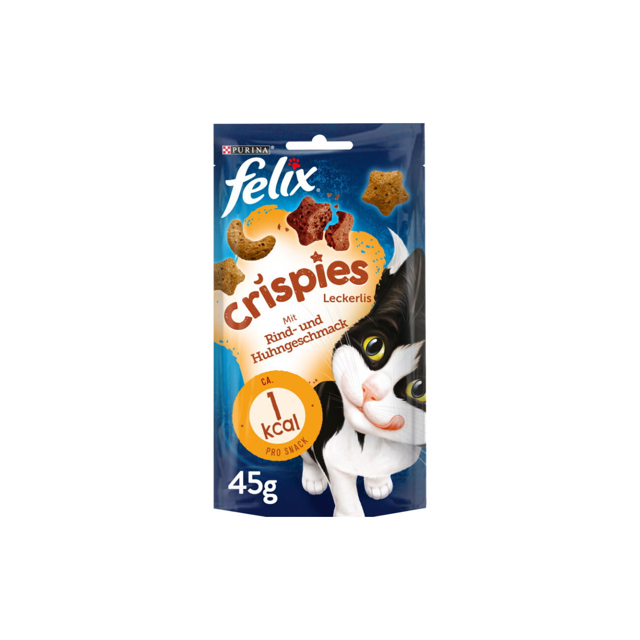 Purina Felix Crispies kurczak, wołowina 45 g × 8