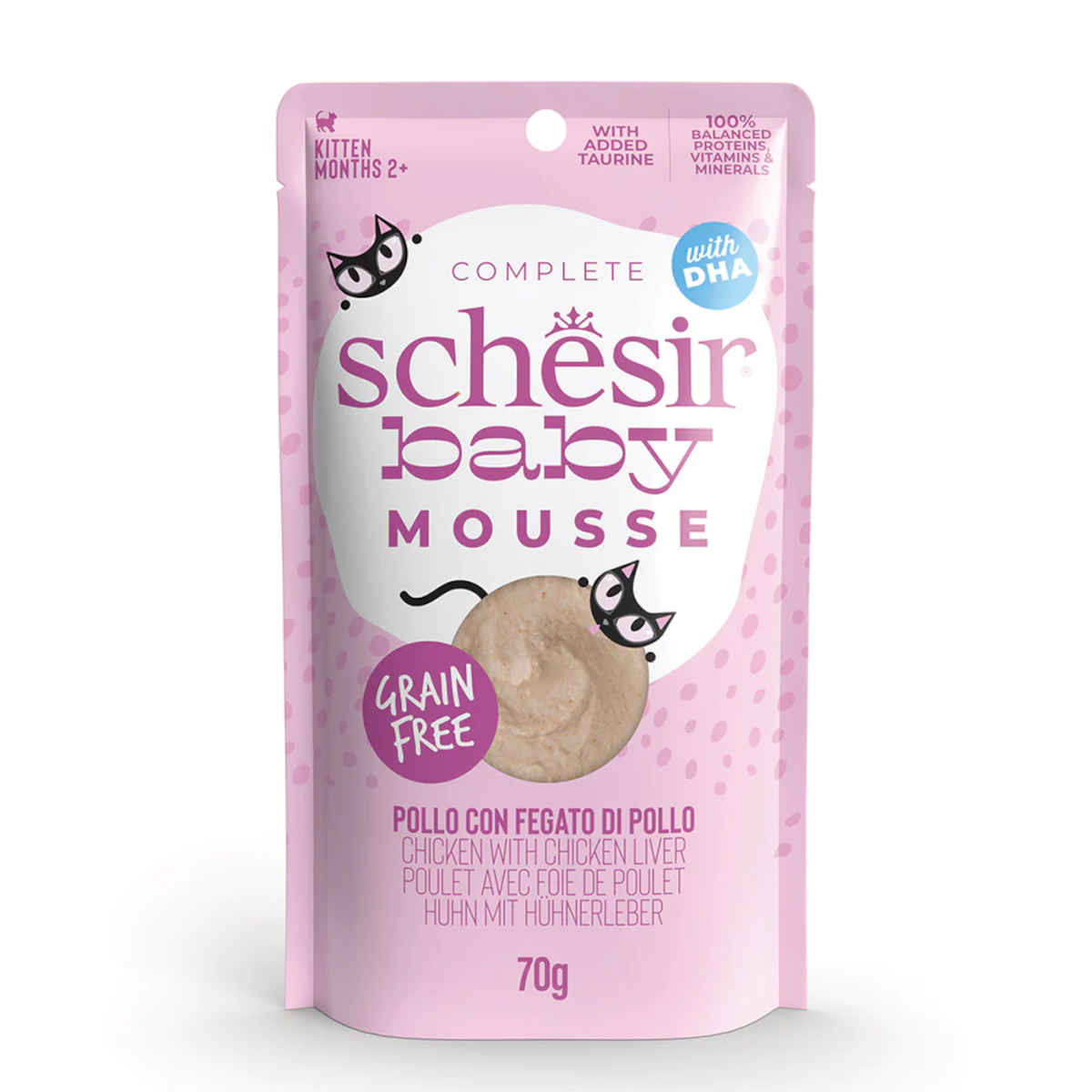 Schesir Baby kurczak, wątróbka pasztet kitten 70 g