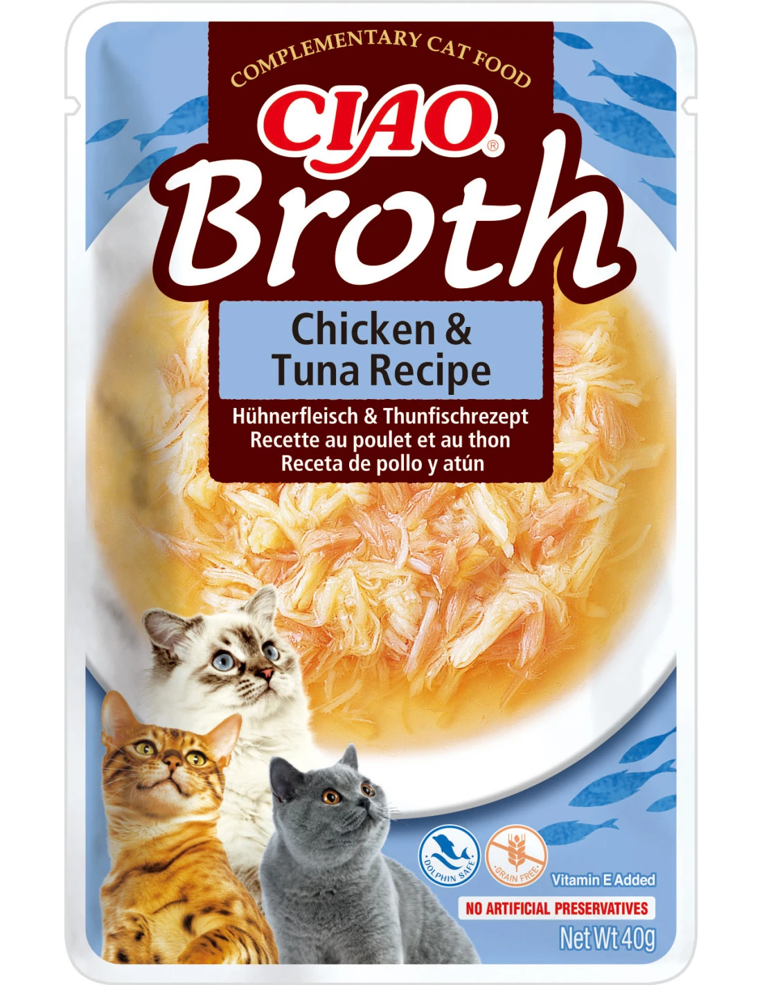 Inaba Ciao kurczak, tuńczyk w bulionie 40 g