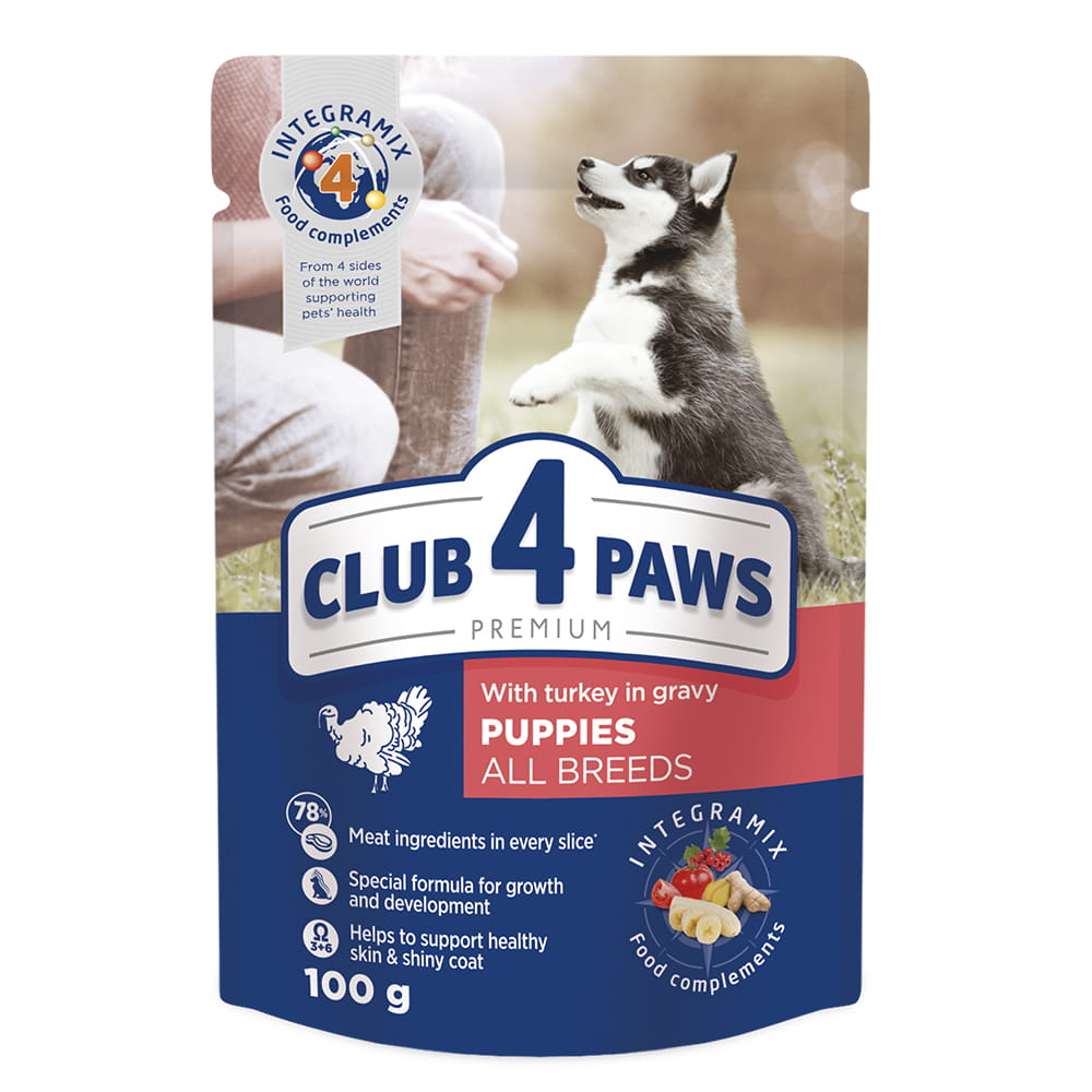 Club 4 Paws Premium indyk junior 100 g × 24