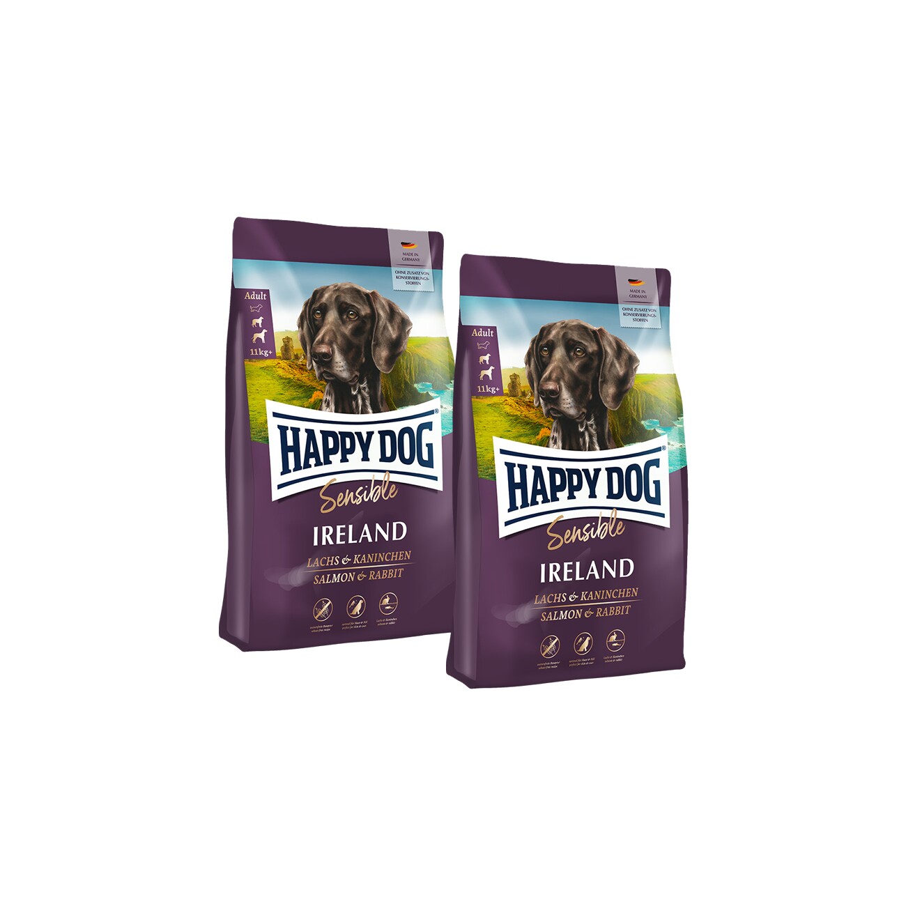 Happy Dog Supreme Sensible królik, łosoś 12,5 kg × 2