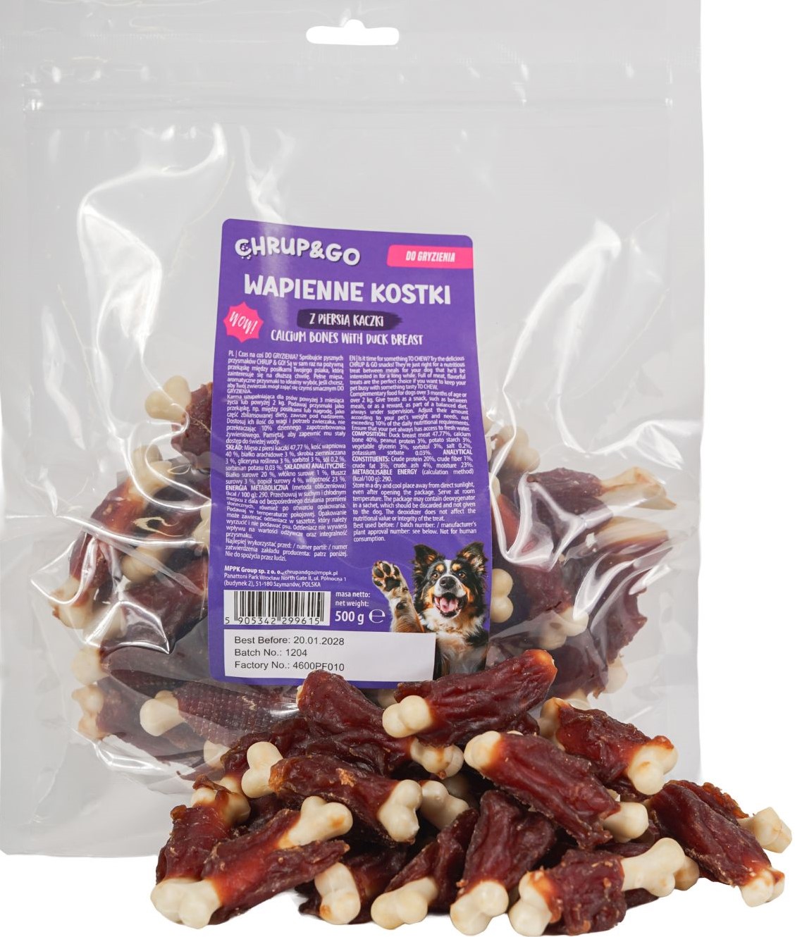 Chrup&Go Wapienne kostki z piersią kaczki 500 g
