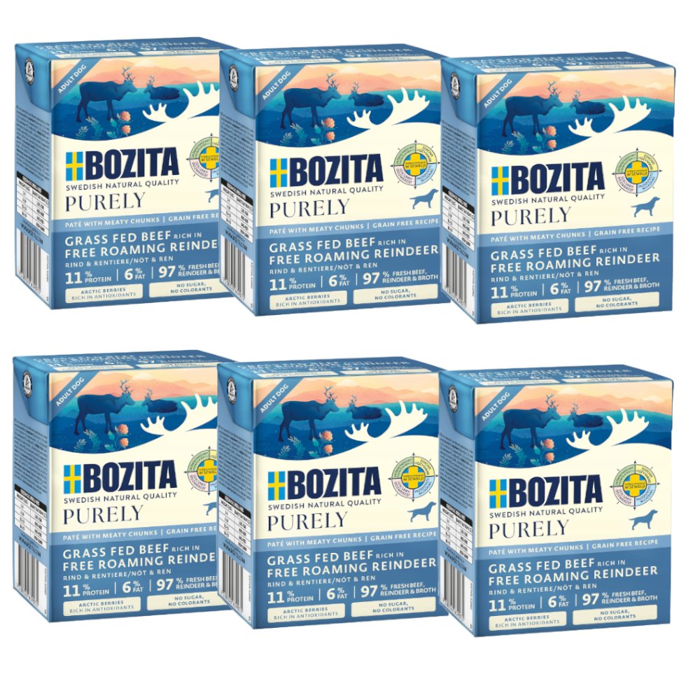 Bozita Purely renifer, wołowina adult 370 g × 6