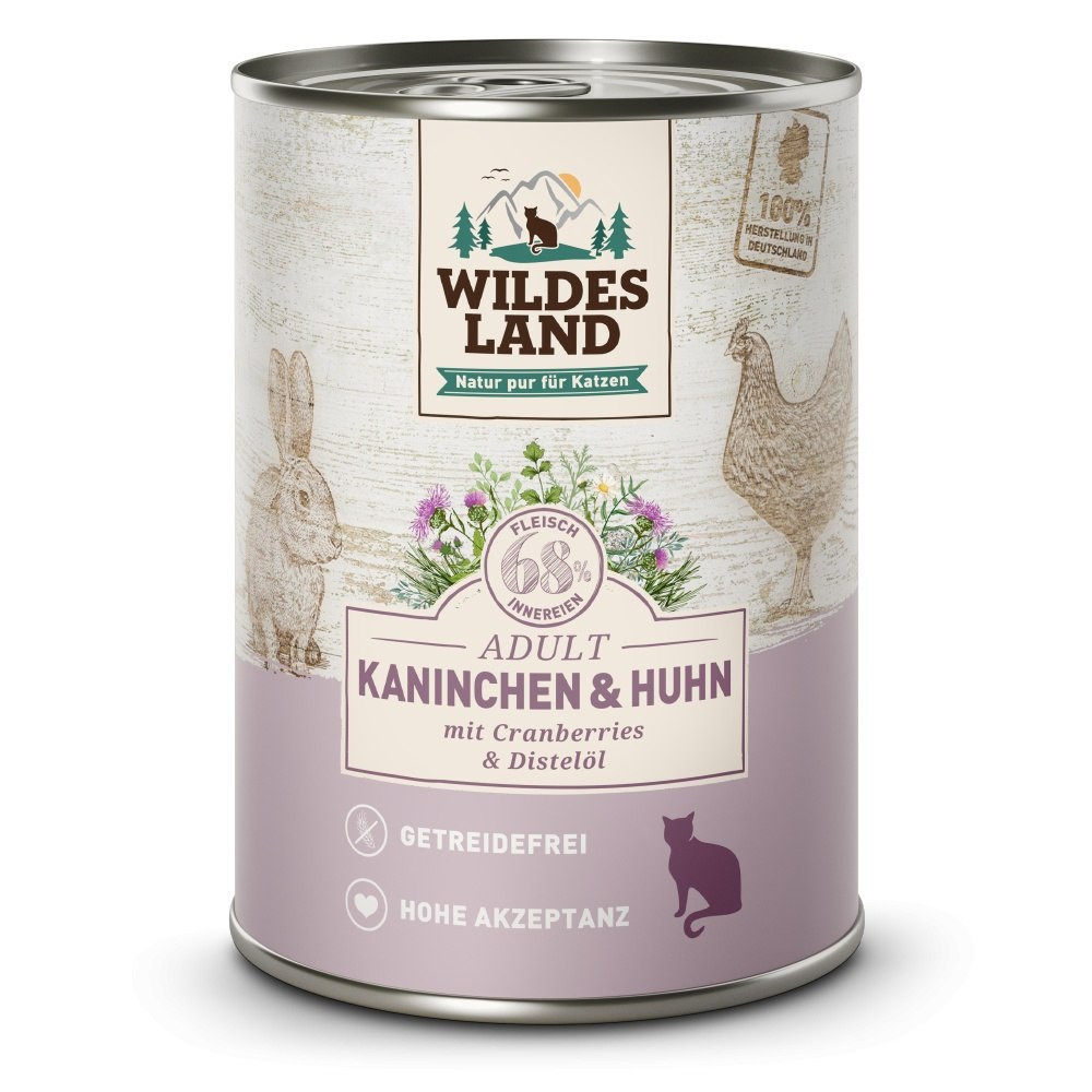 Wildes Land Classic królik, kurczak z żurawiną adult 400 g