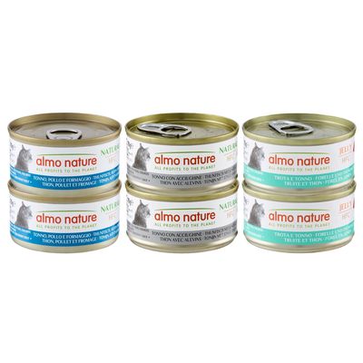 Almo Nature Hfc Natural mix smaków w bulionie adult 70 g × 6