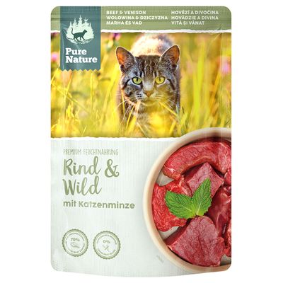 Pure Nature Feline dziczyzna, wołowina w bulionie adult 85 g × 12