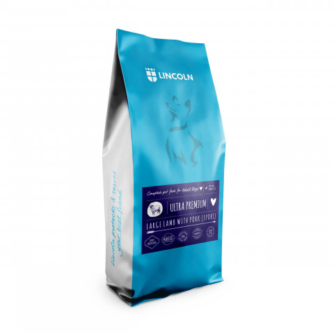 Lincoln Ultra Premium jagnięcina, wieprzowina adult duże rasy 12 kg
