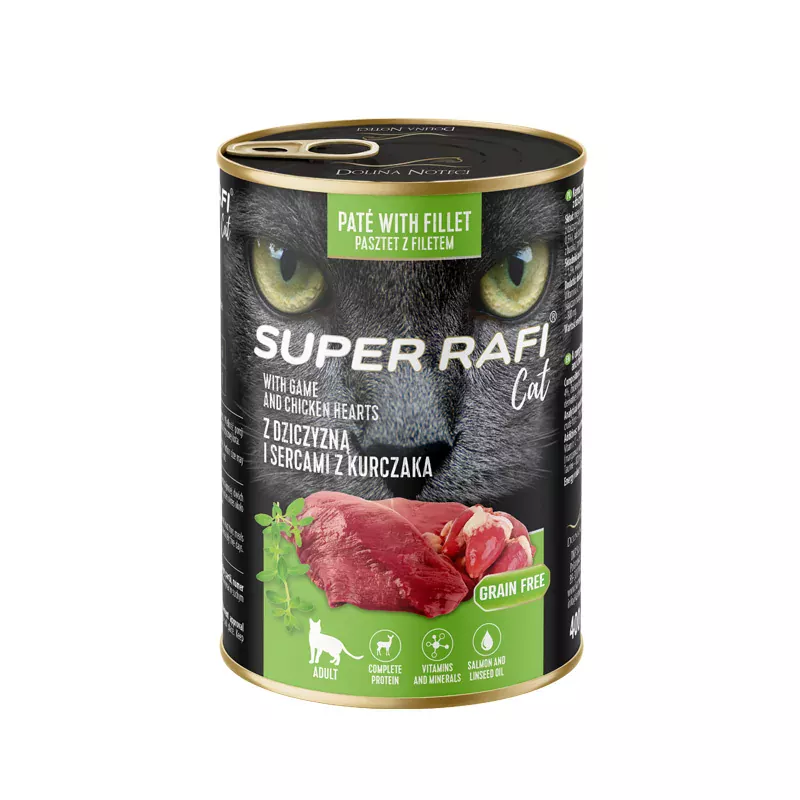 Dolina Noteci Super Rafi dziczyzna, kurczak pasztet adult 400 g