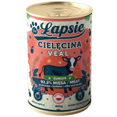 Łapsie cielęcina z jabłkiem junior 400 g