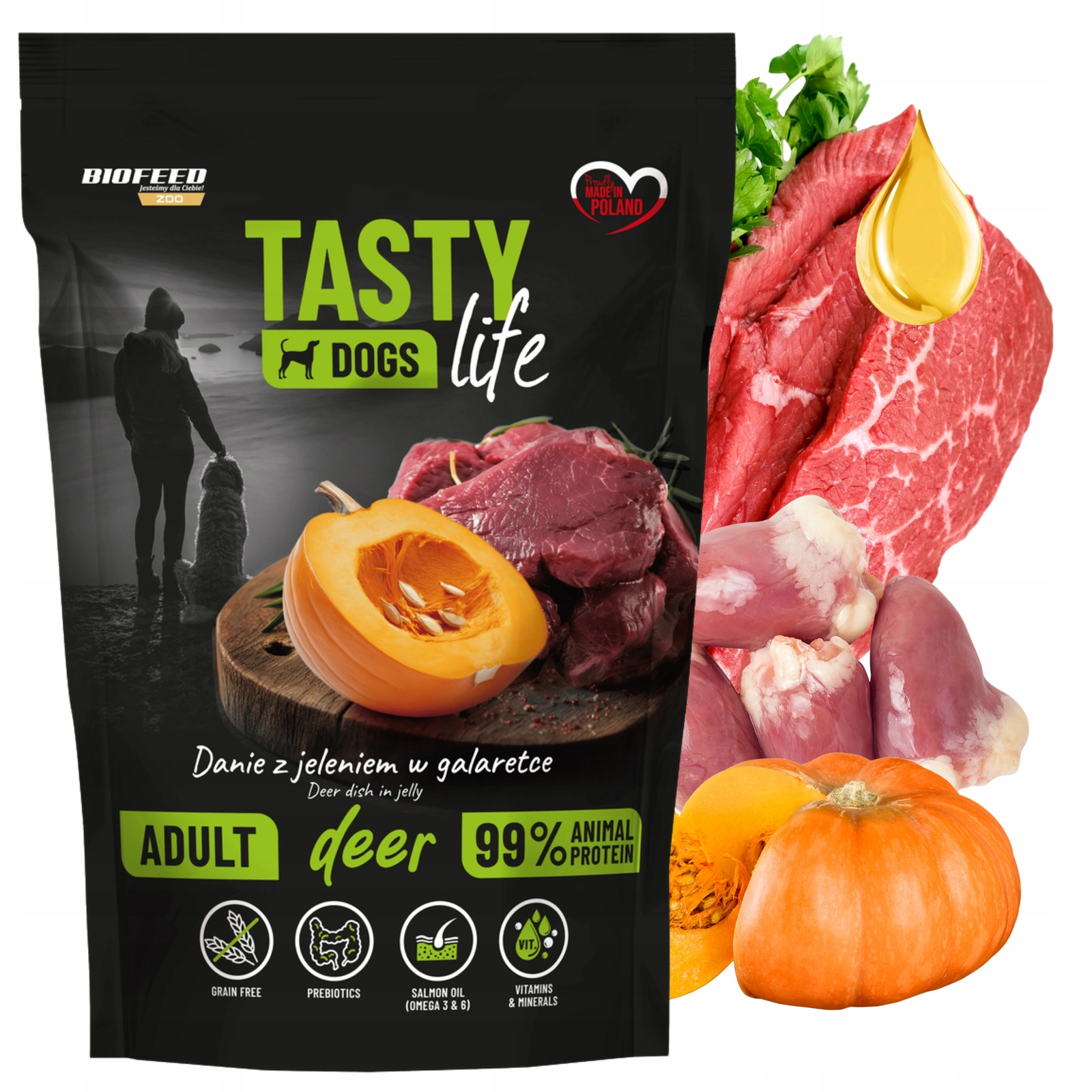 BioFeed Tasty Dogs Life jeleń adult 500 g