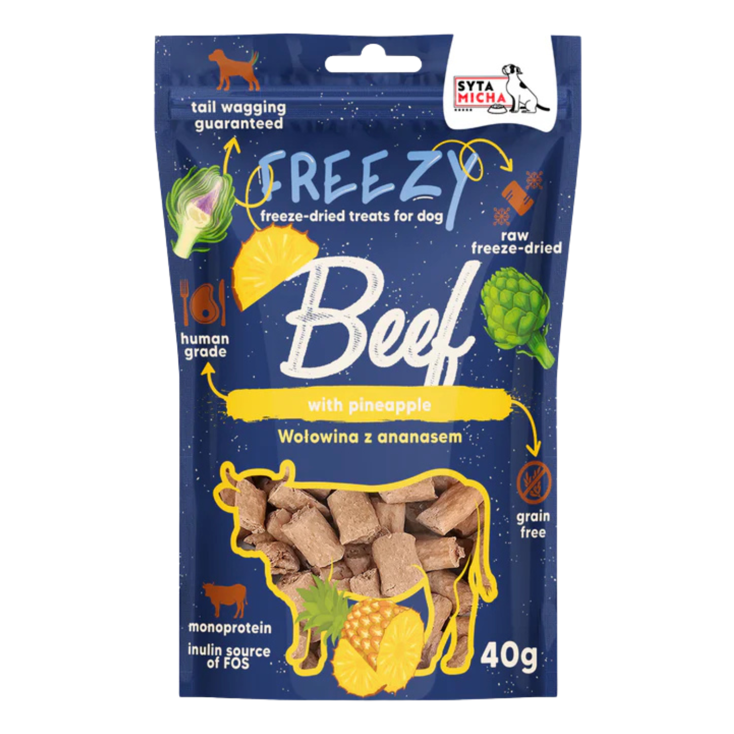 Syta Micha Freezy wołowina z ananasem 40 g