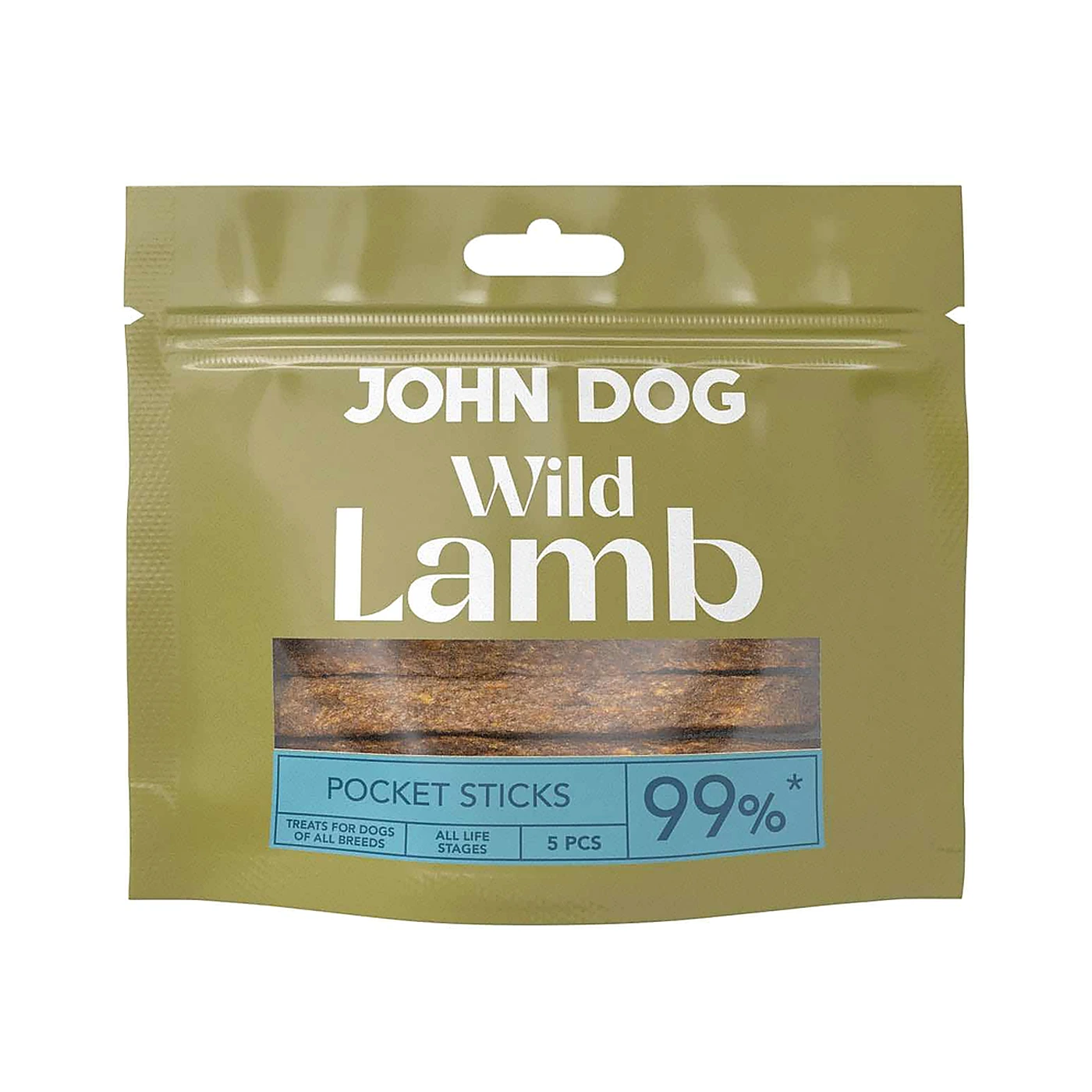 John Dog Wild Pocket Sticks jagnięcina 16 g × 5