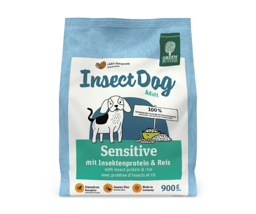 Green Petfood InsectDog Sensitive owady z ryżem 900 g