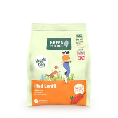 Green Petfood VeggieDog czerwona soczewica adult 900 g