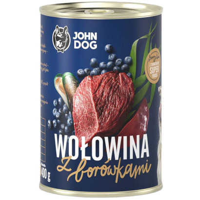 John Dog Berry Line wołowina adult 400 g