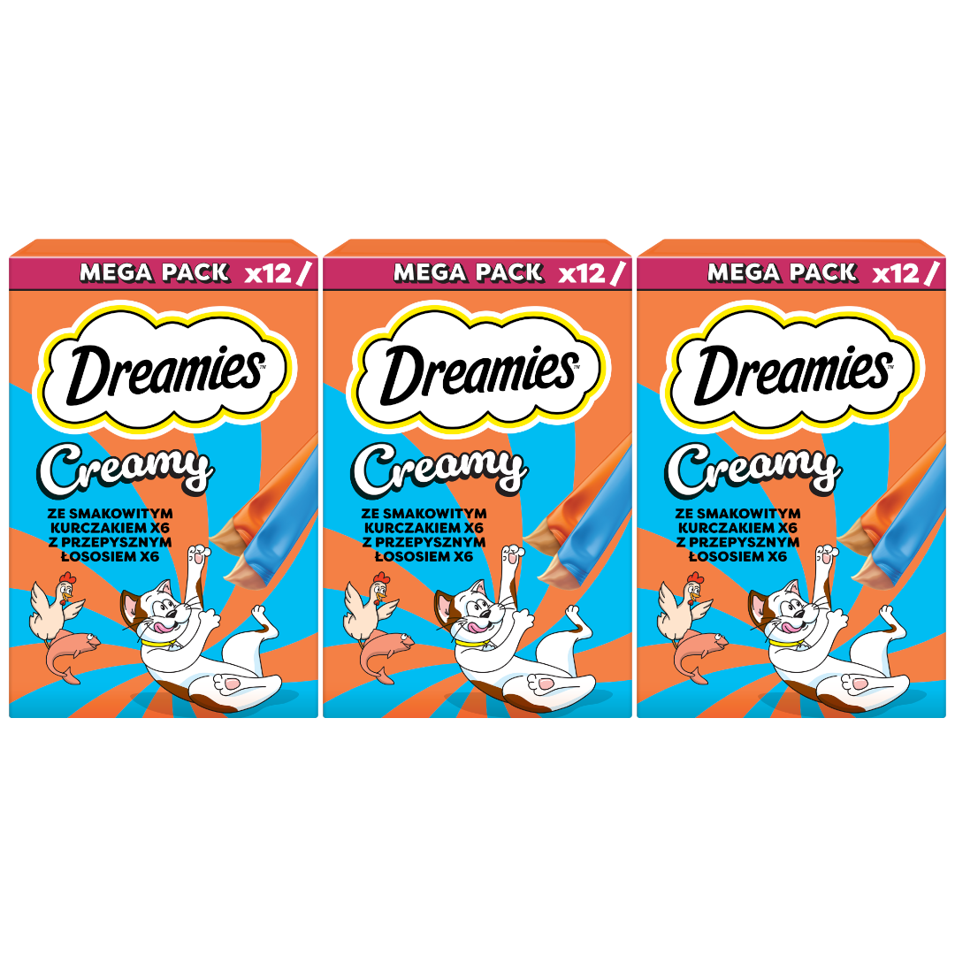 Dreamies Creamy mix smaków 10 g × 36