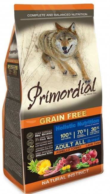 Primordial Grain Free jagnięcina, tuńczyk adult 12 kg