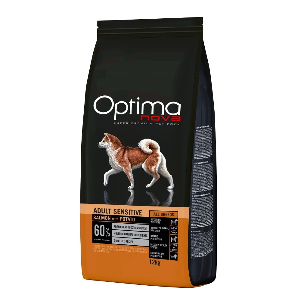 Optimanova Adult Sensitive łosoś adult średnie rasy 2 kg