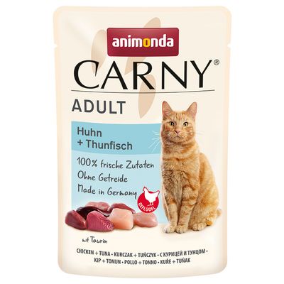Animonda Carny kurczak, tuńczyk kawałki adult 85 g × 24