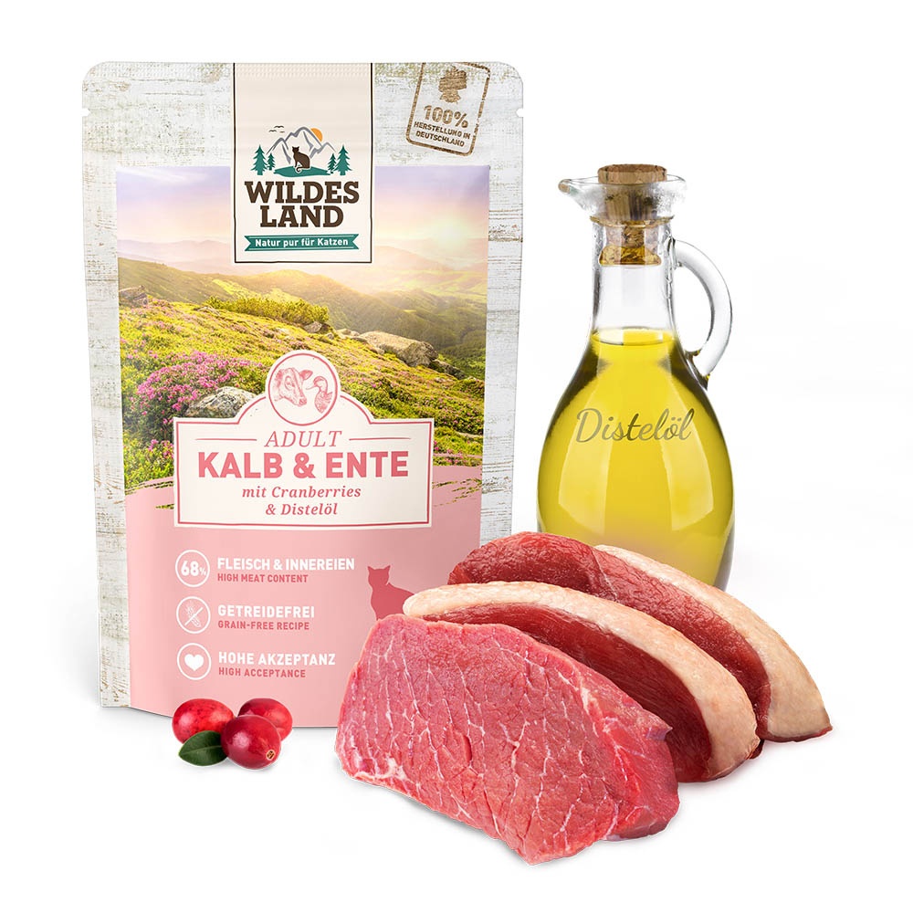 Wildes Land Classic cielęcina, kaczka adult 100 g