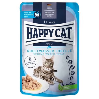 Happy Cat Skin & Coat pstrąg w sosie 85 g × 12