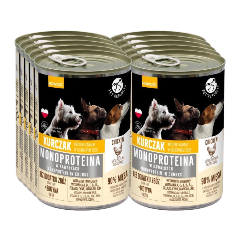 Pet Republic Monoproteina kurczak adult 400 g × 10