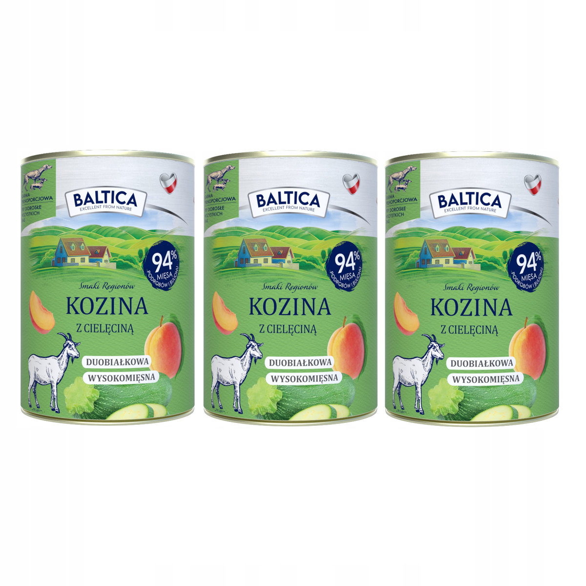Baltica Smaki Regionów cielęcina, kozina 400 g × 3