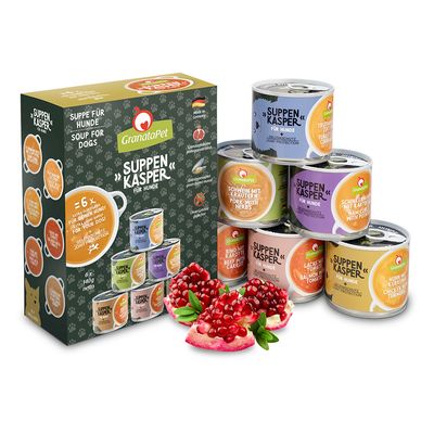 GranataPet Suppenkasper indyk, kurczak, szynka, wieprzowina, wołowina, łosoś adult 140 g × 24