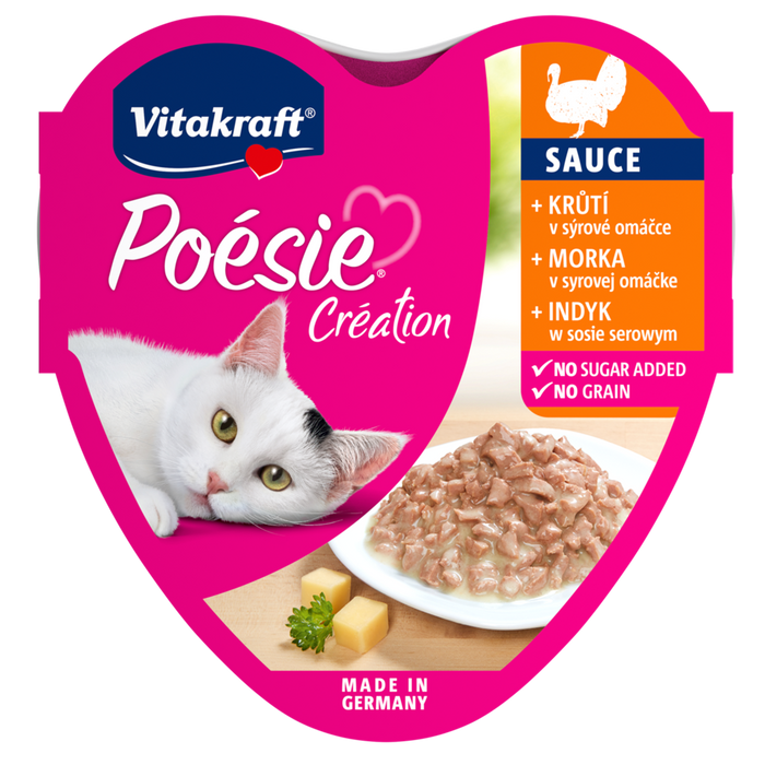 Vitakraft Poesie Creation indyk, ser w sosie adult 85 g