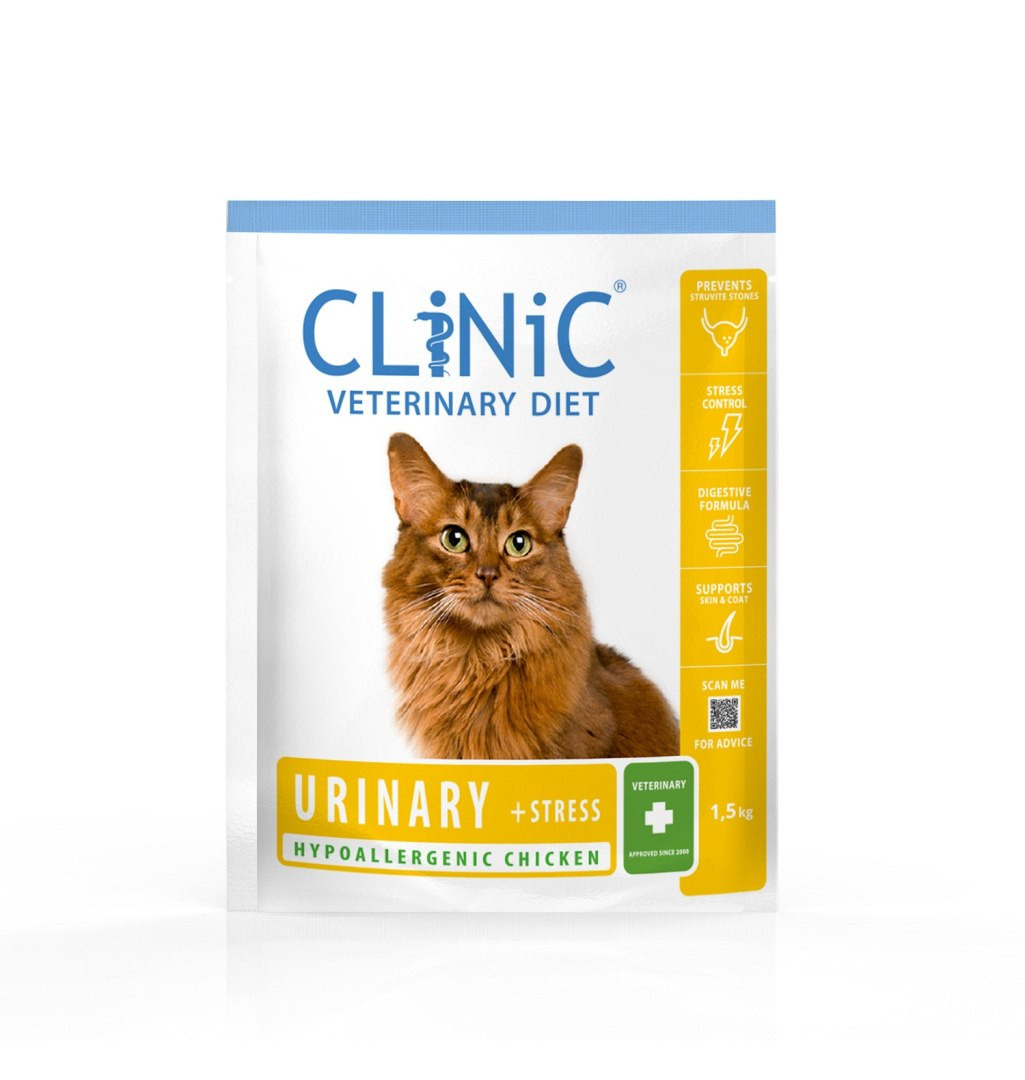 CLiNiC Veterinary Diet Urinary + Stress kurczak adult 1,5 kg