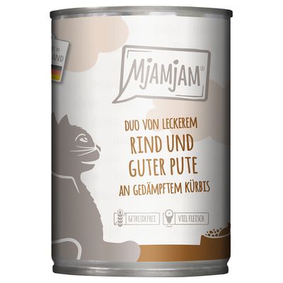 MjAMjAM Duo indyk z dynią, wołowina z dynią 400 g × 6