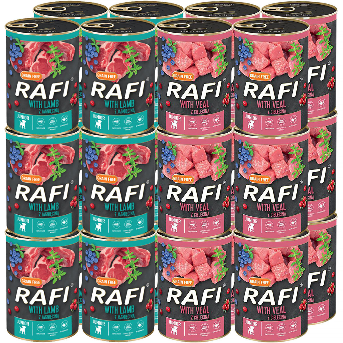 Rafi cielęcina, jagnięcina junior 400 g × 24