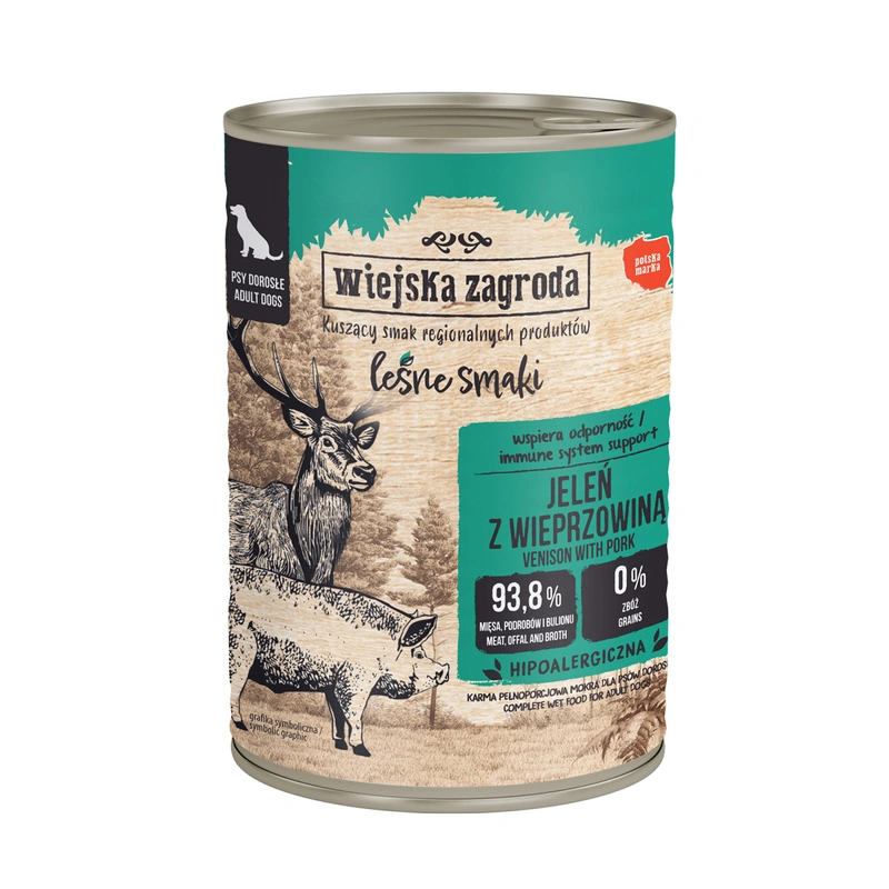 Wiejska Zagroda jeleń, wieprzowina adult 400 g