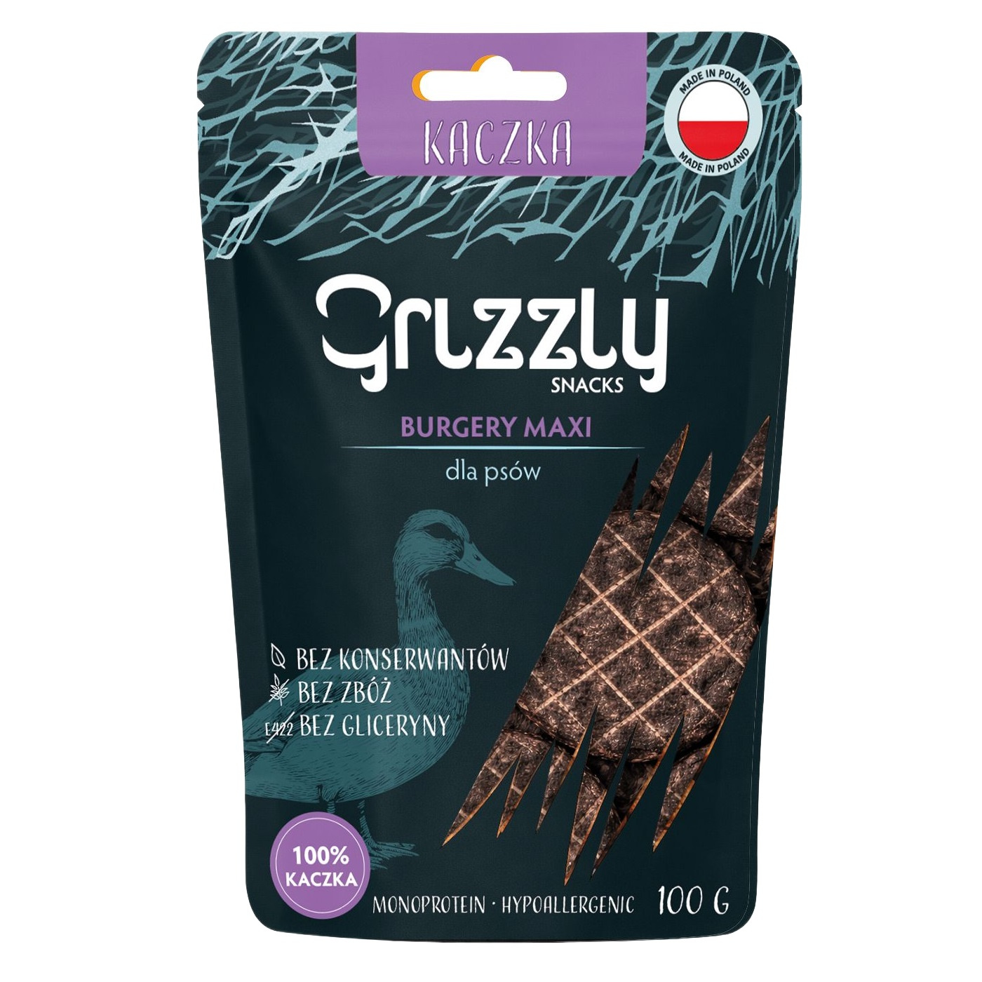 Primal Spirit Grizzly Snack kaczka duże rasy 100 g