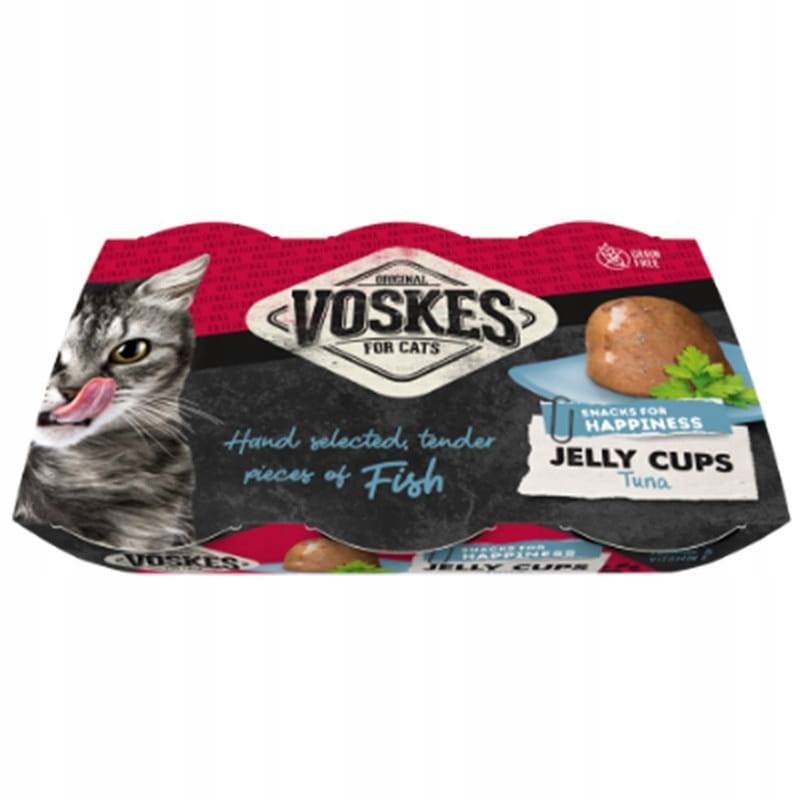 Voskes Jelly Cups tuńczyk, łosoś w galaretce 25 g × 6