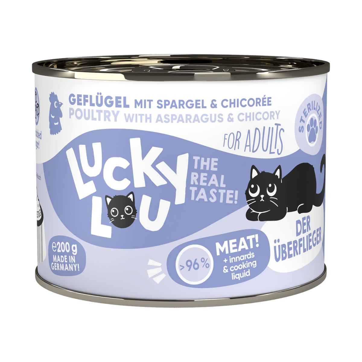 Lucky Lou Lifestage Sterilised drób z szparagami 200 g