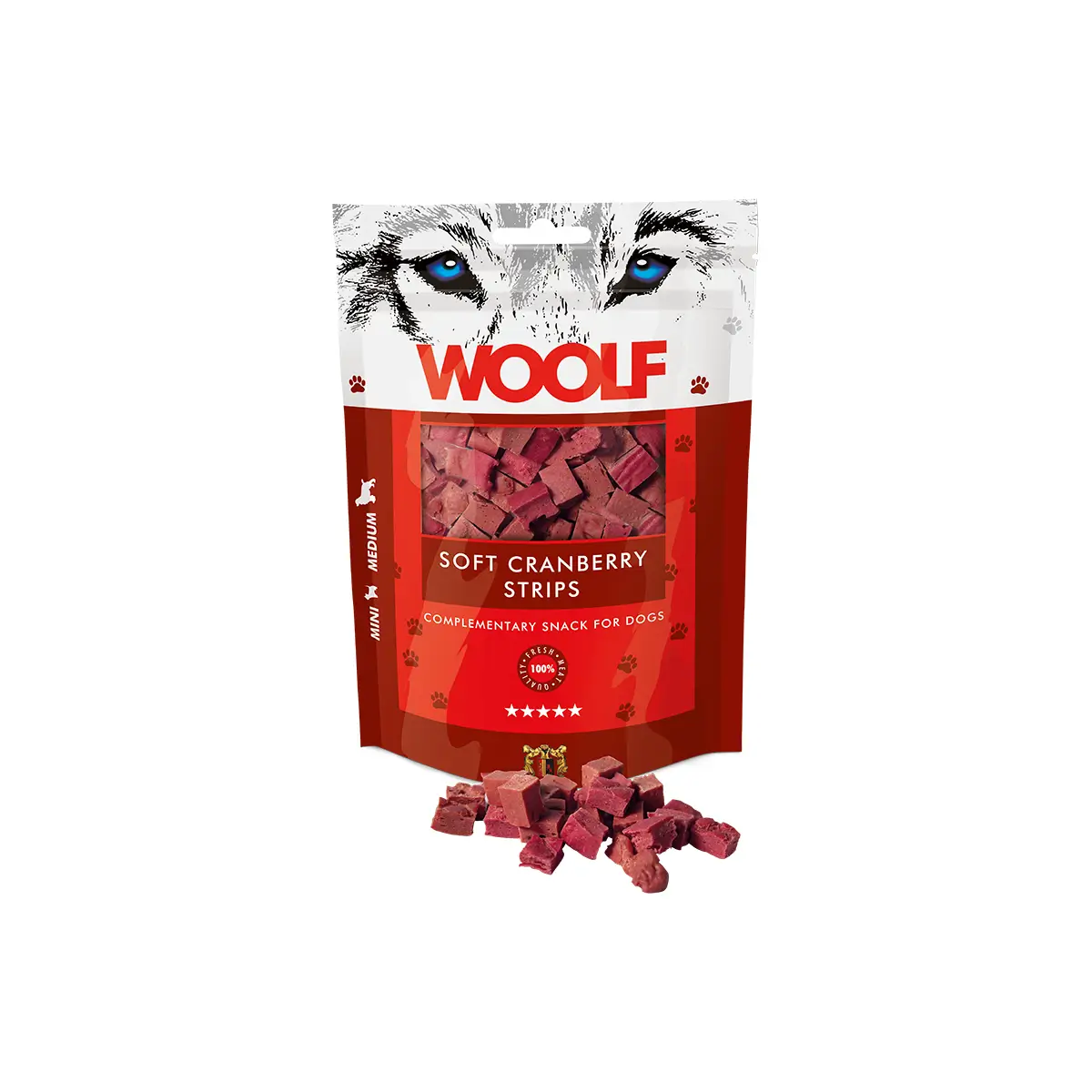 Woolf Soft Cranberry Strips kurczak z żurawiną 100 g
