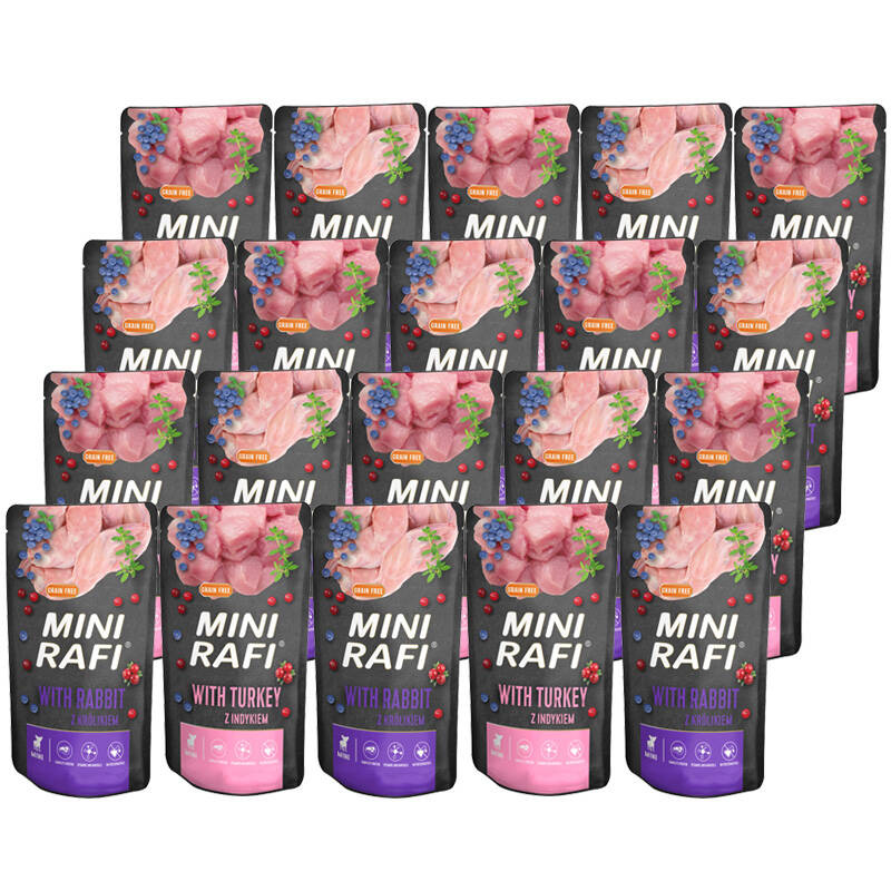 Rafi Mini indyk, królik adult małe rasy 150 g × 20