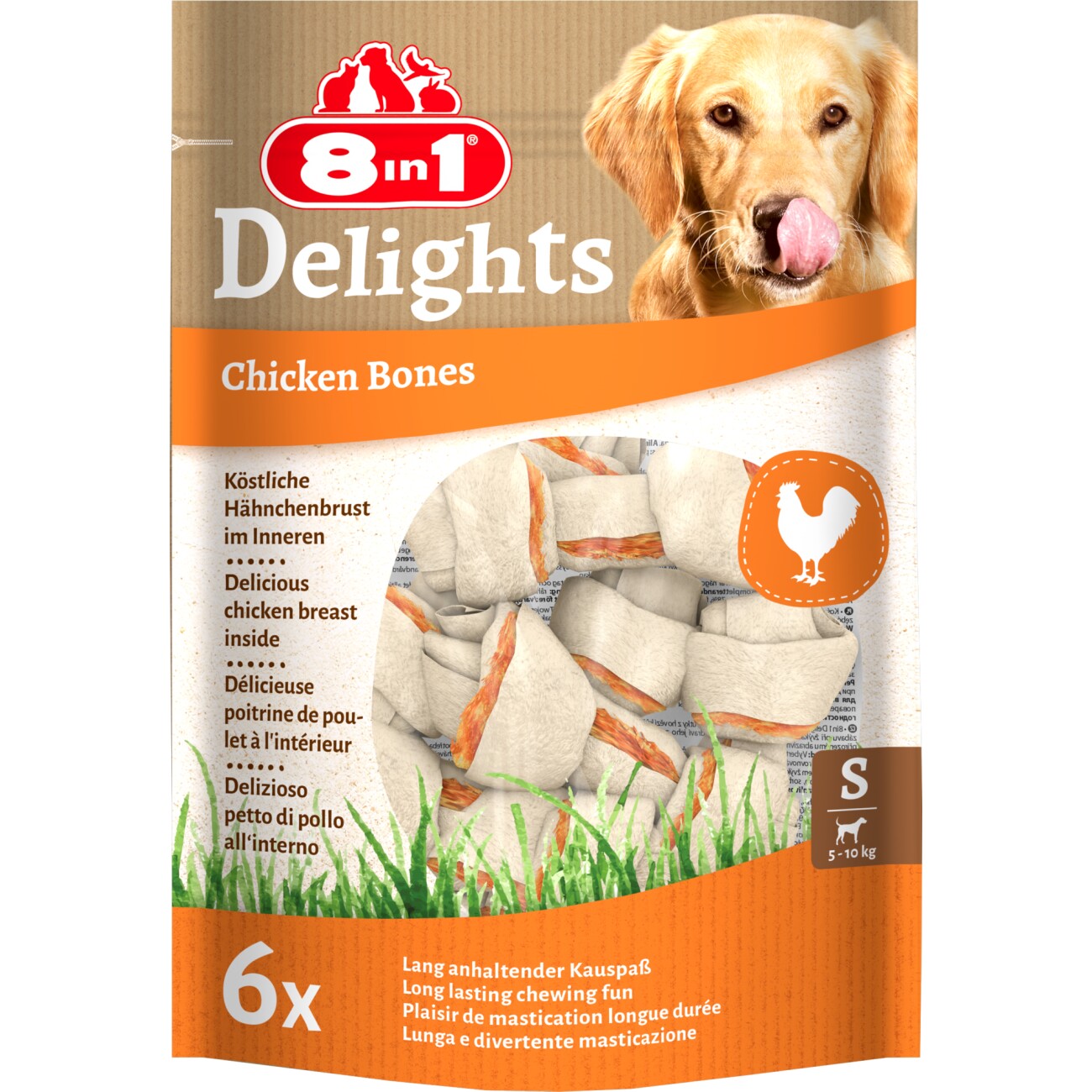 8in1 Delights kurczak 35 g × 6
