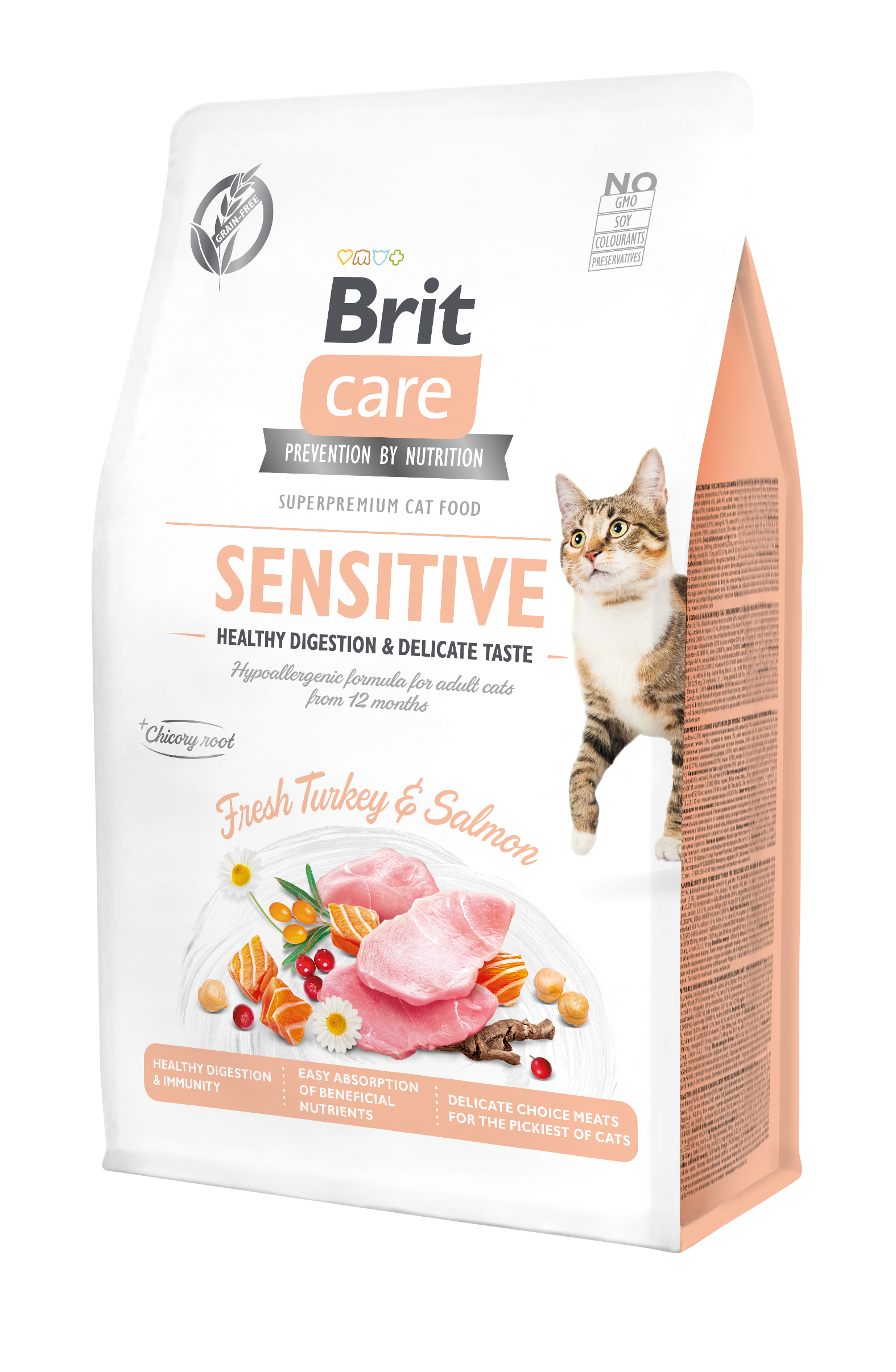 Brit Care Sensitive indyk, łosoś adult 7 kg × 2
