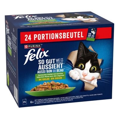 Purina Felix mix smaków w galaretce 85 g × 24