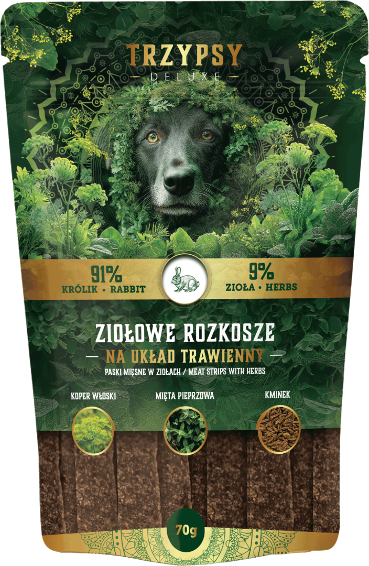 Trzy Psy Ziołowe Rozkosze królik 70 g