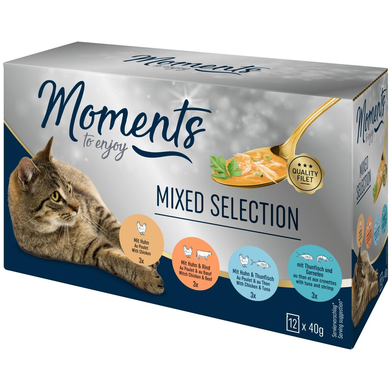 Moments Soup mix smaków w bulionie adult 40 g × 12