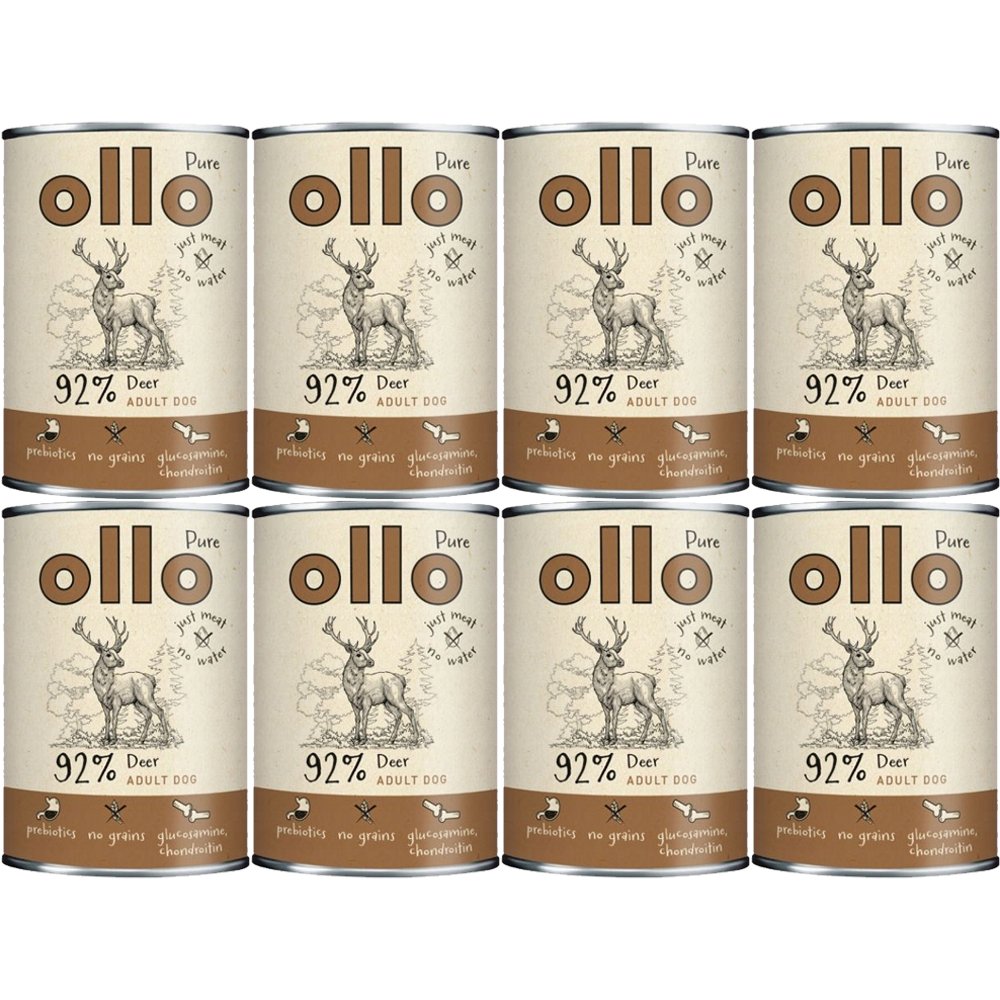 Ollo Pure jeleń adult 400 g × 8