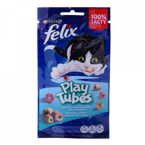 Purina Felix Play Tubes krewetki, ryby adult 50 g