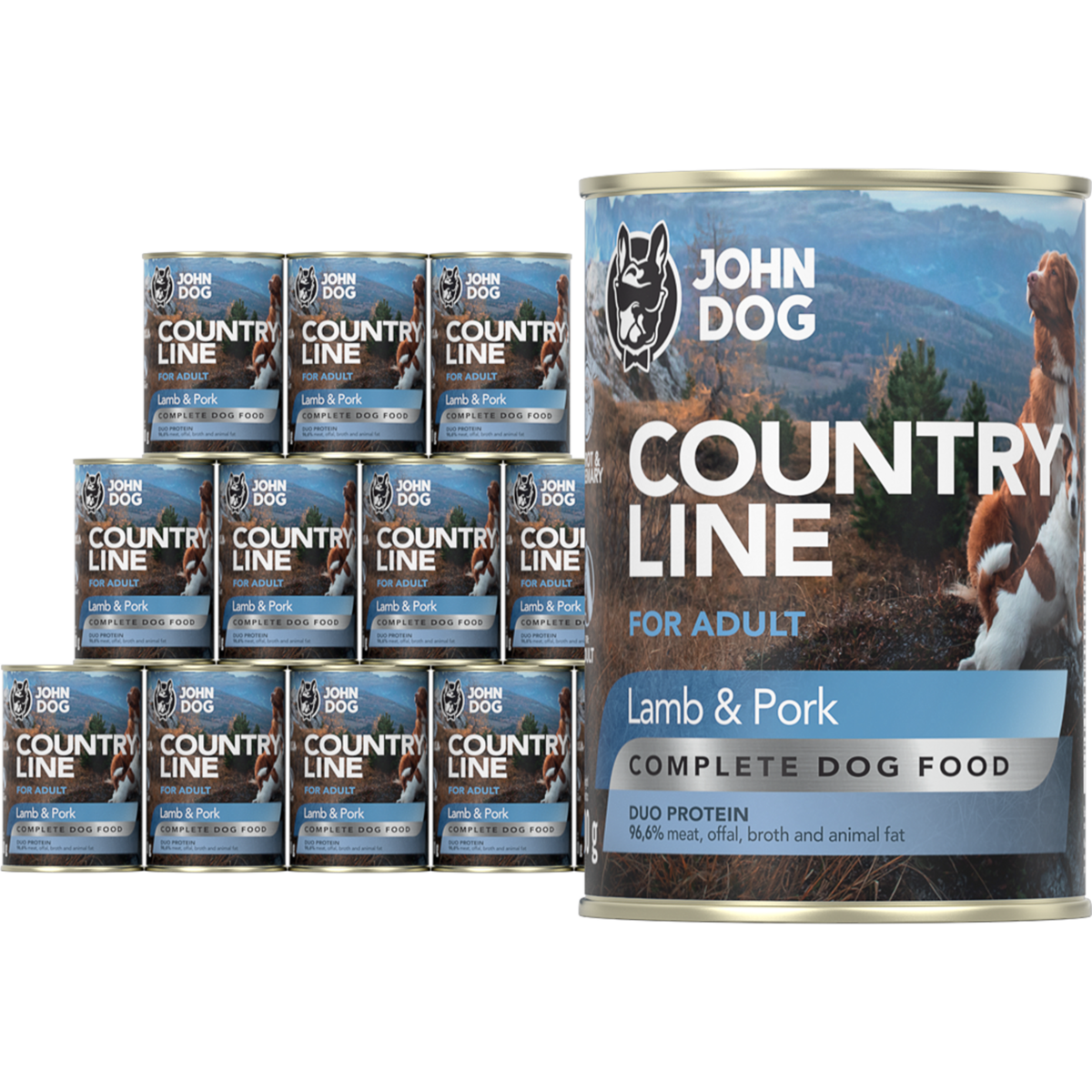 John Dog Country jagnięcina, wieprzowina adult 400 g
