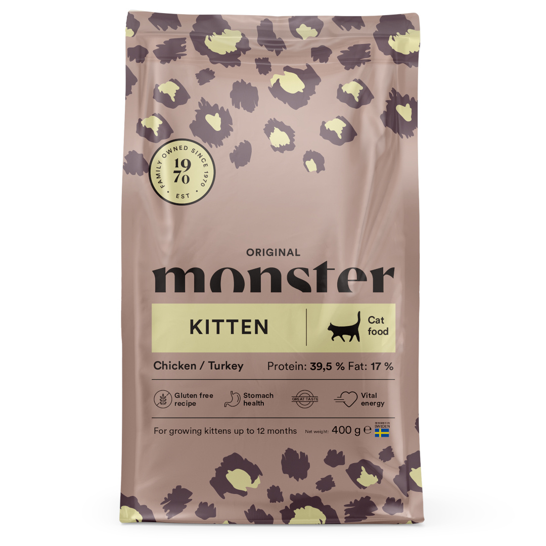 Monster Original indyk, kurczak kitten 400 g
