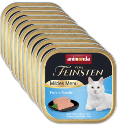 Animonda Vom Feinsten Sterilised indyk, pstrąg pasztet adult 100 g × 16