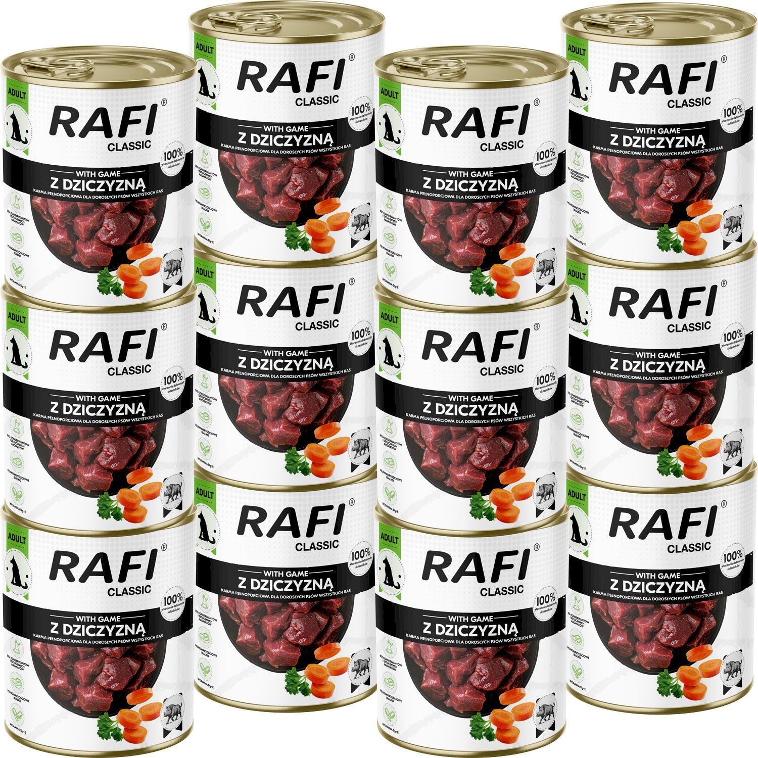 Dolina Noteci Rafi Classic dziczyzna adult 800 g × 12