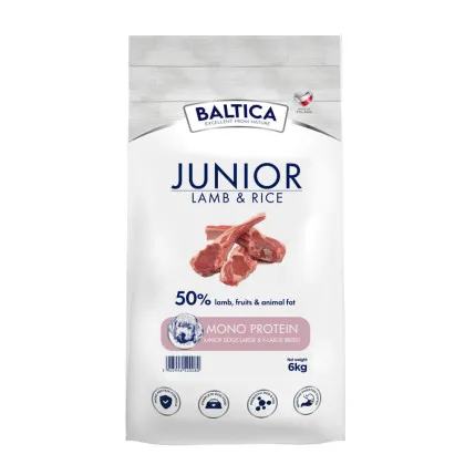 Baltica Nutraceutic Hypoallergenic jagnięcina junior duże rasy 6 kg